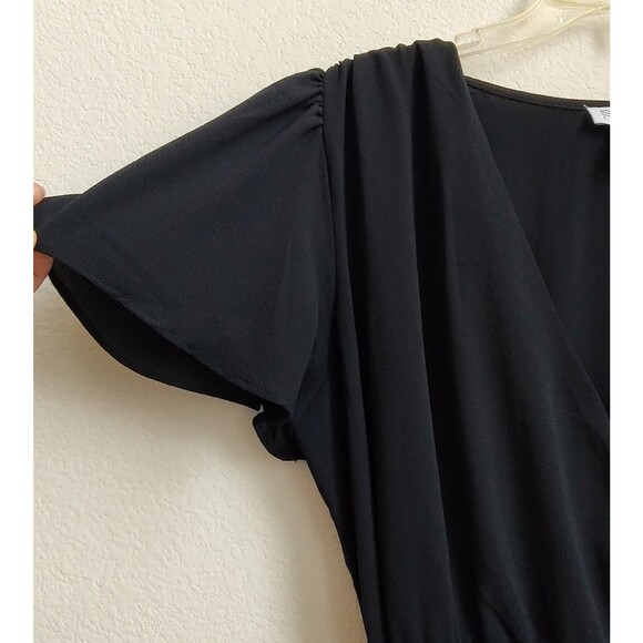 Sofia Jeans by Sofia Vergara Black Tiered Faux Wrap Dress - Picture 3 of 11